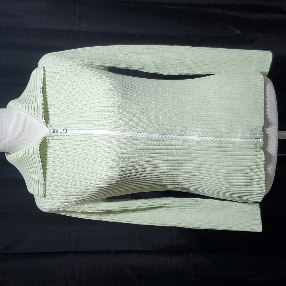 Loft ribbed zipper cardigan